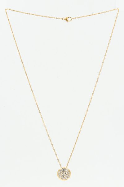 Estate Yellow Gold and Diamond Bubble Necklace