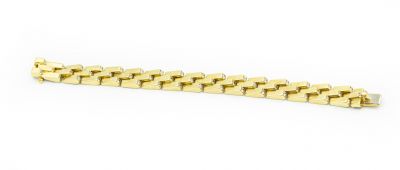 Estate Yellow Gold and Diamond Bracelet By Hammerman Brothers
