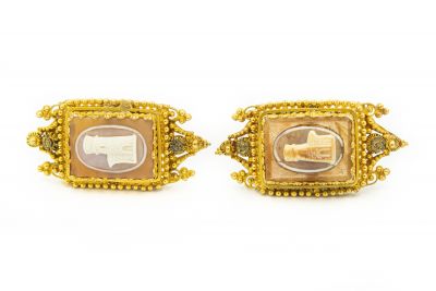 Etruscan Revival Gold Filled Cufflinks