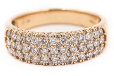 Estate Rose Gold and Diamond Ring