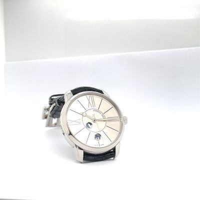 Men's Steel Ulysse Nardin Classic Luna Wristwatch Model 8293-122 Retail Price $8500 