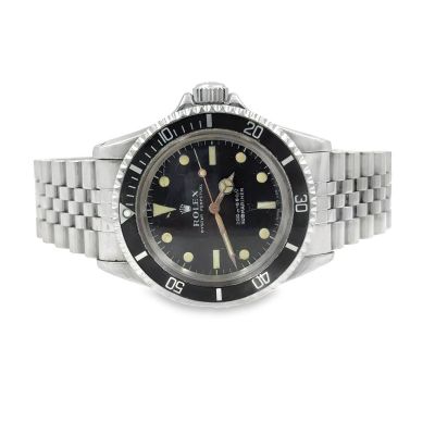 Vintage Steel Rolex Submariner Ref 5513/12 Wristwatch w/Black Matte Non Serfi Dial Circa 1968.