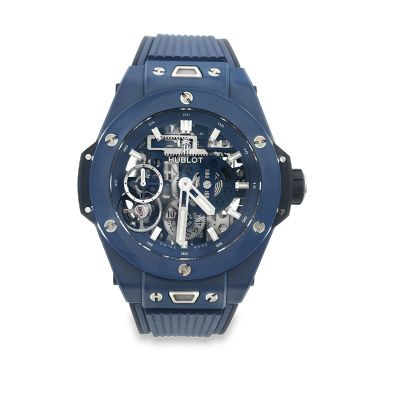 Hublot Big Bang Meca-10 Blue Ceramic 45MM Wristwatch, Ref 414.NI.1123.RX