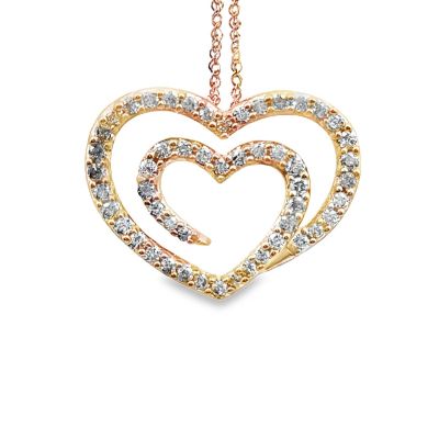 14K Diamond Heart Necklace