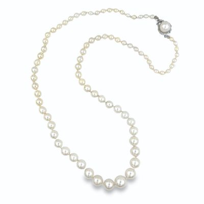 Estate Vintage Cultured Pearl Rivière Necklace