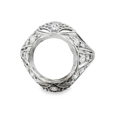 Estate Art Deco Diamond Semi Mount Ring