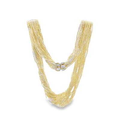 Estate Fresh Water Pearl and Diamond Necklace