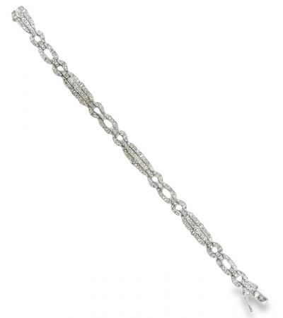 Estate White Gold and Diamond Bracelet