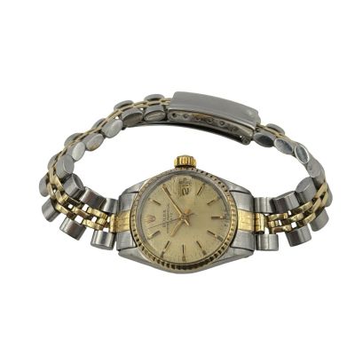 Ladies Two‑Tone Rolex Datejust Wristwatch, Ref. 6517, Circa 1969