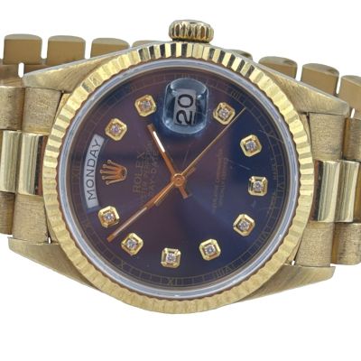 Men’s 18K Yellow Gold Rolex Day‑Date “President,” Ref. 18038, Circa 1985