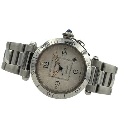Steel Cartier Pasha 38mm Ref 2378 Automatic Wrist Watch.