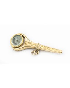 Victorian Gold Filled Bloodstone Flip Key Fob