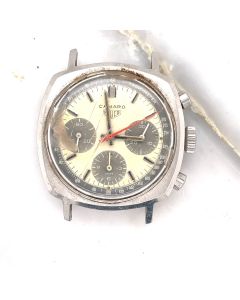 MK Personal Collection Rare Heuer Camaro Panda Dial Valjoux 72 Chronograph Wristwatch Ref 7220 Circa 1968