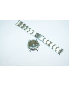 MK Personal Collection Steel Rolex Oyster Speedking Glossy Tropical Dial Wristwatch Ref 6420 Circa 1961