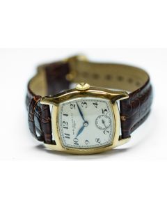 MK Personal Collection Early Rare Two Piece Cushion Tortoise Case No 7 Patek Philippe Wristwatch Circa 1910 with Archives 