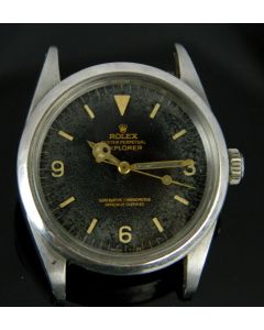 MK Personal Collection Men's Steel Tropical Rolex Explorer Ref 1016 Wristwatch Circa 1964