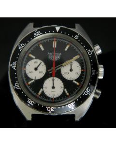 MK Personal Collection Men's Panda Heuer Autavia Automatic Chronograph Wristwatch Ref 73663 Circa 1972 