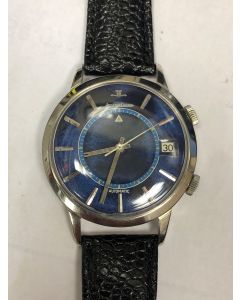 MK Personal Collection Super Rare Lapis Lazuli Jaeger LeCoultre Automatic Memovox Wristwatch Ref 855 Circa 1969