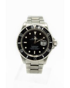 MK Personal Collection Men's Rolex Steel Submariner Wristwatch Ref 16800 Circa 1986
