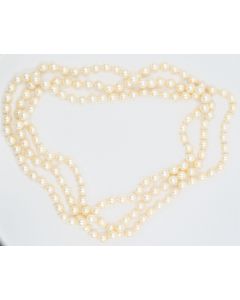 Estate 1950's Endless 4 Strand Pearl Necklace 