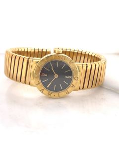 MK & DK Personal Collection Not For Sale - Ladies 18K Yellow Gold Bulgari Tubogas Wristwatch Ref 2828 Serial # A.5006