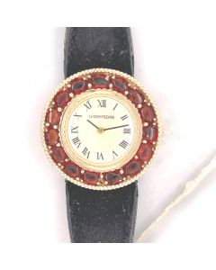 MK & DK Personal Collection - Ladies 14K Yellow Gold and Citrine Wristwatch by Lucien Piccard Circa 1960's