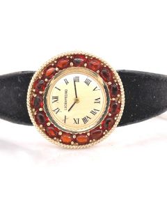 MK & DK Personal Collection Items Not For Sale - Ladies 14K Yellow Gold and Citrine Wristwatch by Lucien Piccard Circa 1960's