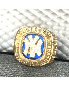 Estate Rare Large 1981 New York Yankees American League Championship Ring Presented to Crown