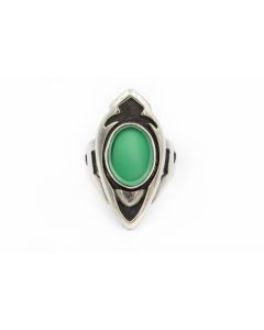 Estate Kalo Contemporary Sterling Silver and Hardstone Ring