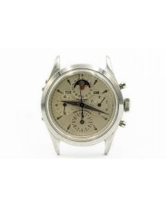 Universal Geneve Tri-Compax Stainless Steel/Unique Silver Dial 1957 Wristwatch 