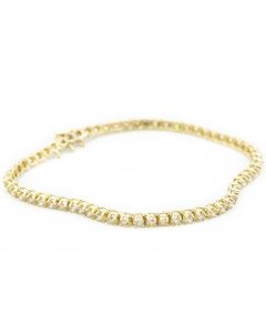 Estate Yellow Gold and Diamond Anklet 