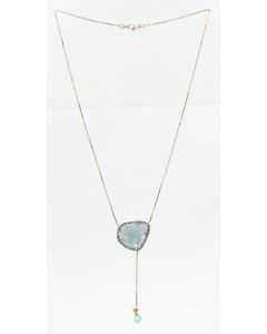 Estate Gold Moonstone and Diamond Necklace