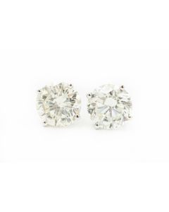 Estate White Gold and Diamond Studs Earrings