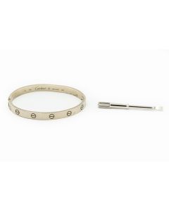 Estate Contemporary White Gold LOVE Bracelet by Cartier