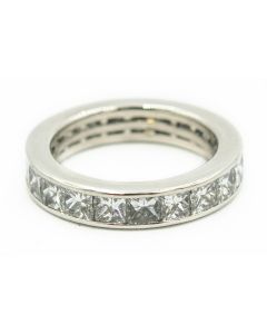 Estate Platinum and Diamond Eternity Ring 