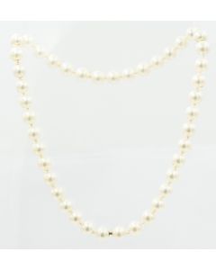 Estate Cultured Single Strand Pearl Necklace 