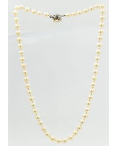 Estate Cultured Pearl Single Strand Necklace 