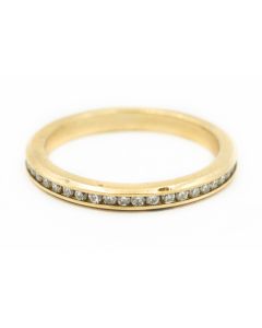 Estate Yellow Gold and Diamond Wedding Ring 