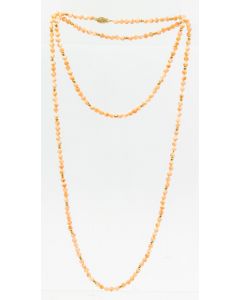 Estate Opera Length Beaded Coral Necklace