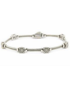 Estate  White Gold and Diamond Bracelet by Philippe Charriol