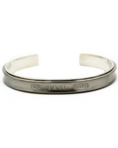 T & Co. 1837 Sterling Silver/Gray Titanium Cuff Bracelet - 24 pieces