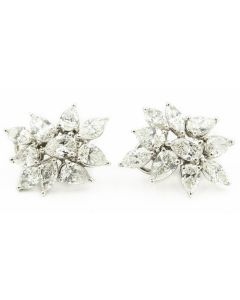 Estate Platinum and Diamond Earrings DC