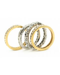 Estate Collection of (4) Diamond Eternity Rings DC