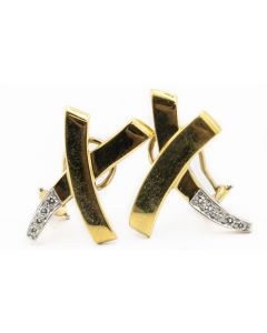 Estate Vintage "X" Kiss Earrings by Paloma Picasso for Tiffany & Co Circa 1988