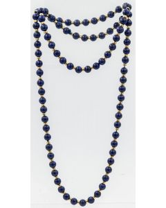 Estate Beaded Lapis Lazuli Necklace