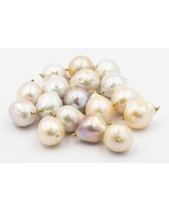 Estate Collection of 17 Large Baroque Freshwater Pearls 