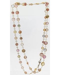 Estate Unique Gemstone By The Yard Necklace by Chopard