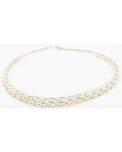 Estate Yellow Gold and Cultured Pearl Necklace