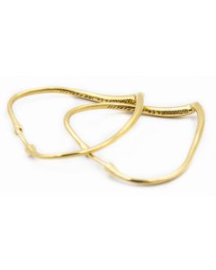 Estate Yellow Gold Open Heart Hoop Earrings by Elsa Peretti Tiffany & Co.