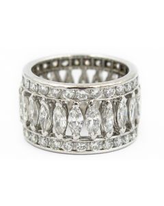 Estate 1950's Platinum and Diamond Eternity Band